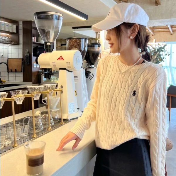 Cable-Knit 棉质毛衣