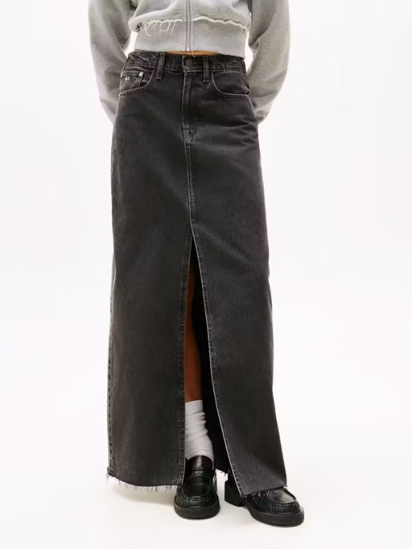 Raw Hem 牛仔长裙