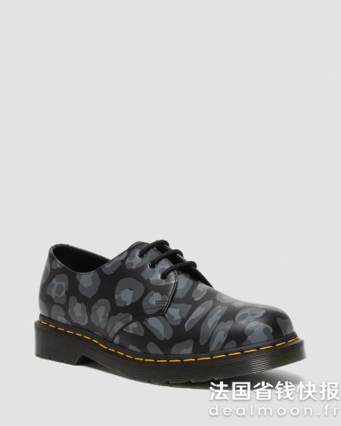 Dr. Martens 1461 豹纹皮鞋