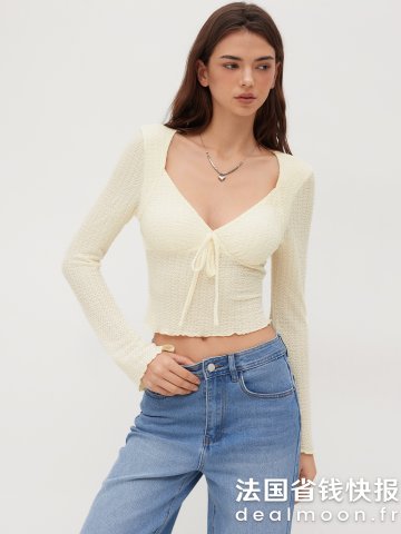 Sweetheart结饰针织上衣