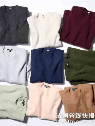 Uniqlo多色可选！软软糯糯贴身穿舒芙蕾女士圆领毛衣