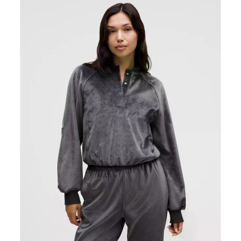 Scuba Cropped Pullover Velvet