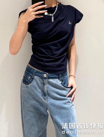 Vivienne Westwood超有设计感的不对称上衣！相似款@二二erHebo Top 白色 L码