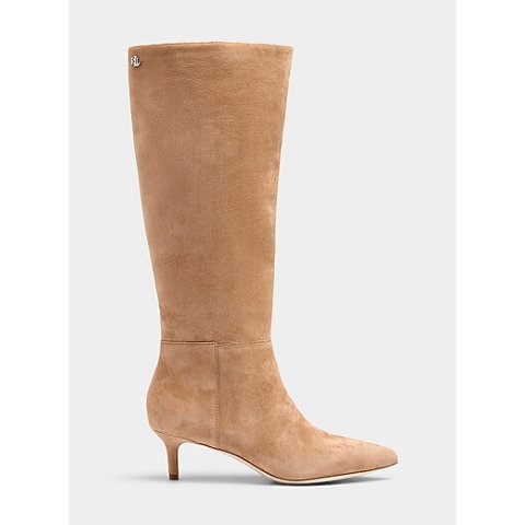 Lauren Ralph Lauren100%真皮Mckay 女士高筒靴