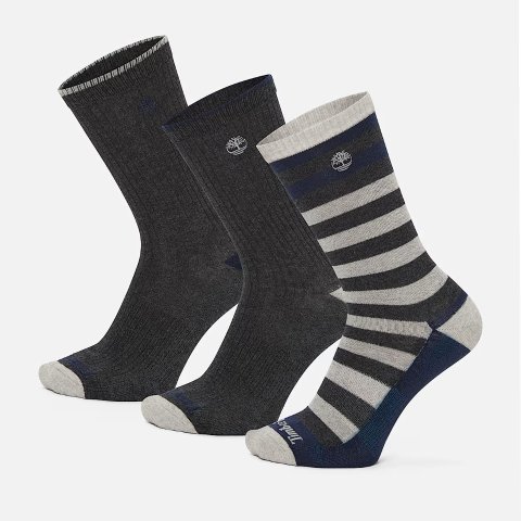 TimberlandCraftsbury Men s Striped Crew Sock 3-Pack