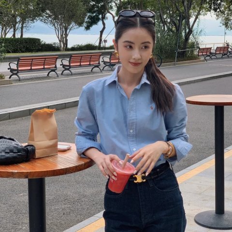 牛津衬衫 浅蓝色