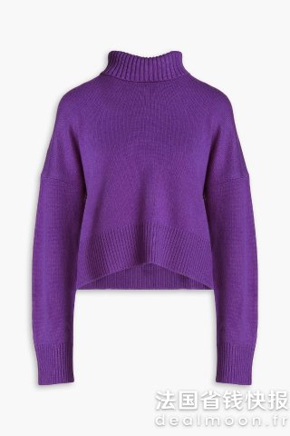 MajeIntarsia 高领羊绒毛衣