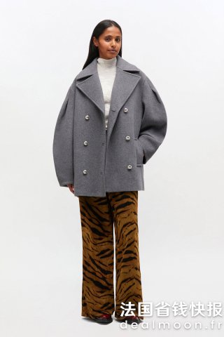 GanniOversize 羊毛灰色大衣