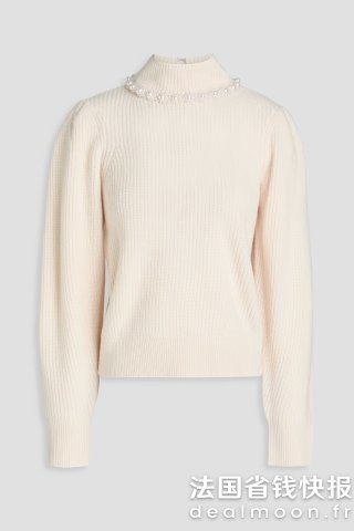 Sandro羊毛羊绒混纺高领毛衣
