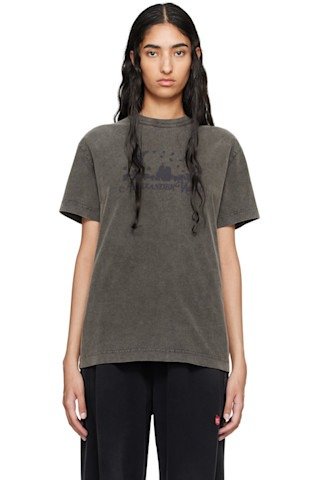 Gray Distressed Skyline T恤