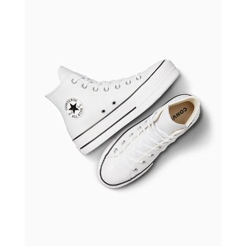 Converse All Star 厚底皮革款
