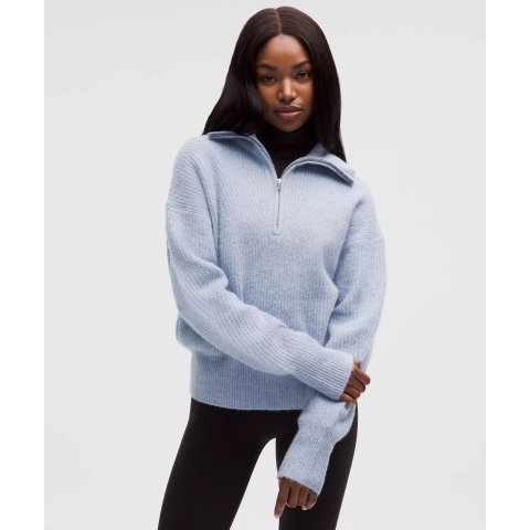 Alpaca Half-Zip 翻领毛衣