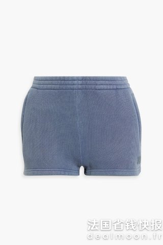 Alexander Wang亚历山大王 Cotton-blend 抽绳短裤 灰色