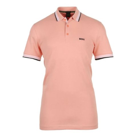 HUGO BOSSPaddy Men s Cotton Polo Shirt Light Red