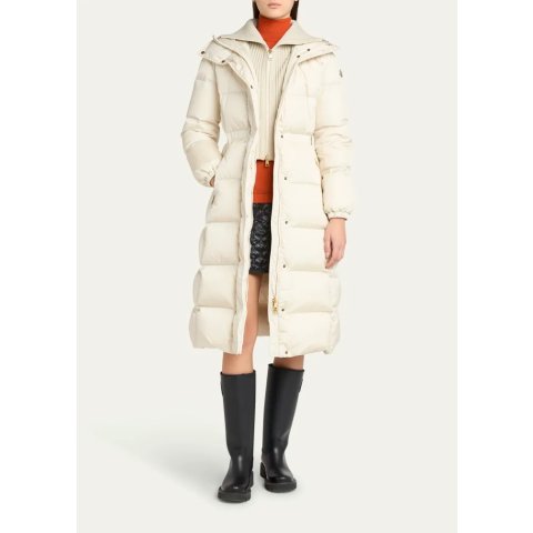 MonclerGet $900 Gift Card,Spend$5000 Get $1500 Gift CardChamer Long Hooded Down Coat Detachable Dickey