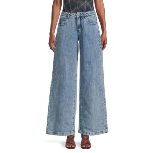 Cotton Flared Relaxed Fit Jeans