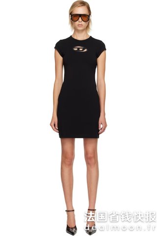 DieselDiesel D-Angiel 黑色迷你连衣裙