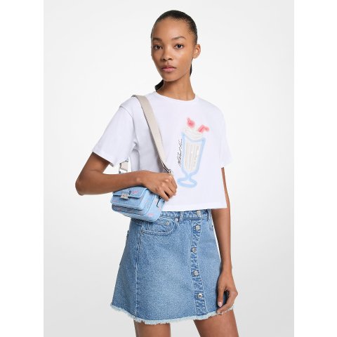 Michael KorsSequined Cotton T-Shirt Graphic