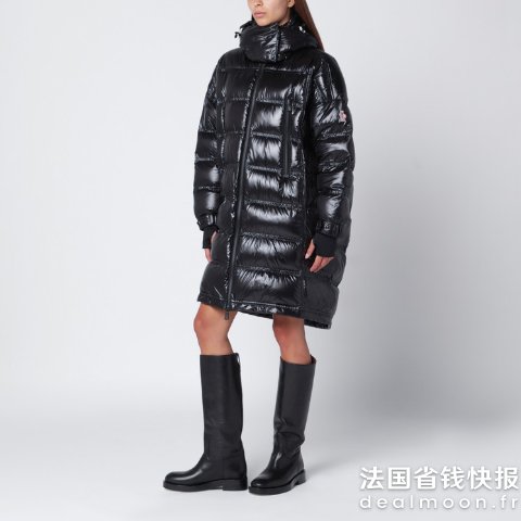 MONCLER GRENOBLELong 光泽黑色羽绒服