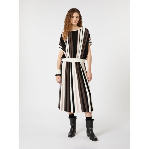 Plisse Viscose Pleated Skirt Multicolour