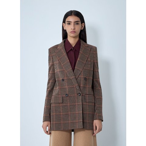 Max MaraCheck Double-Breasted Blazer