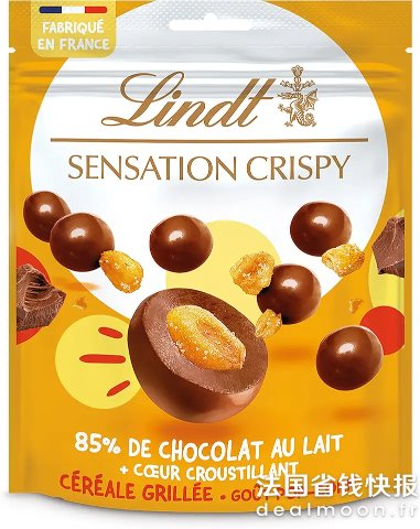 LindtSENSATION CRISPY 爆米花牛奶巧克力 140克