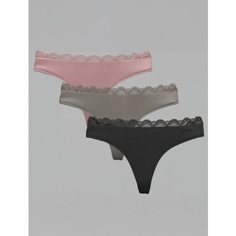Calvin KleinMicro Stretch 蕾丝女士三角裤 3条装