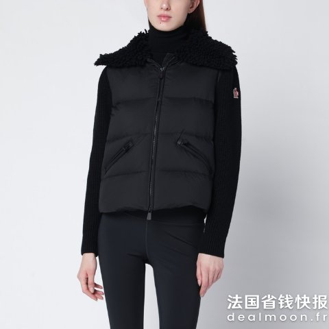 MONCLER GRENOBLEBlack 羊毛加厚开衫
