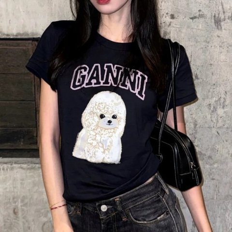 Poodle 图案T恤@BEANYWEAR