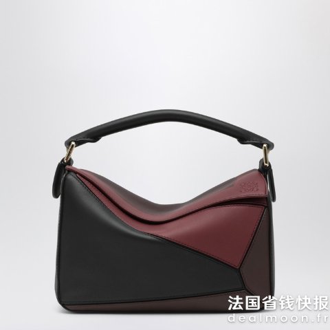 LoeweLoewe Puzzle 黑红拼色手袋