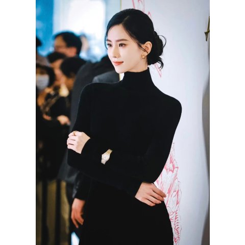 刘诗诗上身相似款！穿上就是纸片人！Autumn cashmere Marled 羊绒高领毛衣