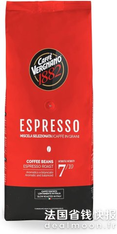 闪促随时截止！Caffè Vergnano Espresso 咖啡豆 1kg