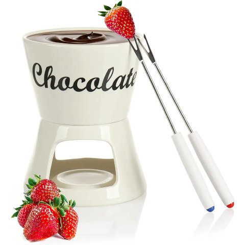 com-four 巧克力火锅陶瓷套装 4件 白色