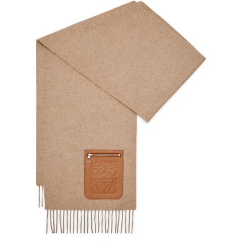 羊毛羊绒围巾 米色