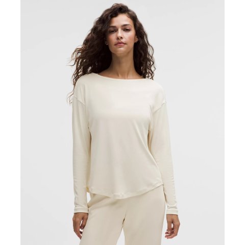 Softstreme Drapey Boatneck Long-Sleeve Shirt