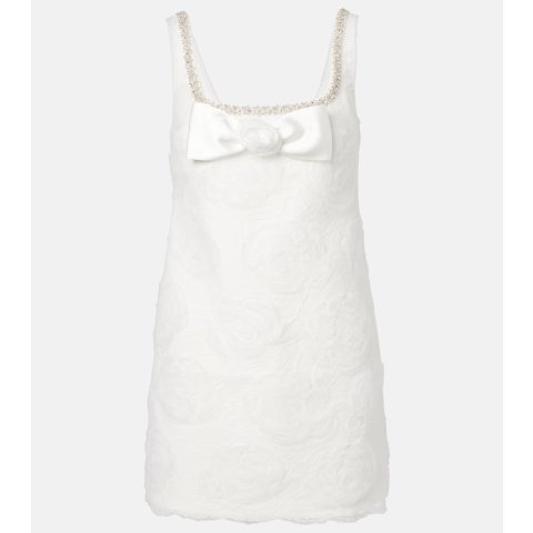 Self-PortraitEmbellished Floral Tulle Minidress