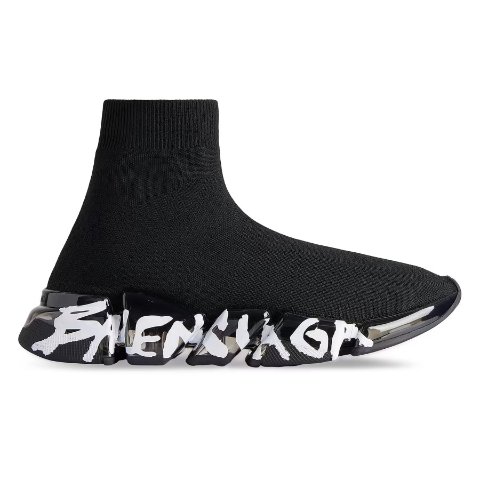 BalenciagaSpeed 2.0 Men s Graffiti Recycled Knit Sneakers Full Clear Sole
