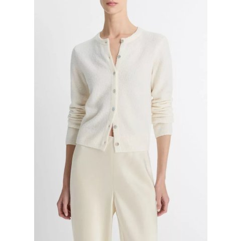 VinceBoucle Silk Cashmere-Blend Cardigan