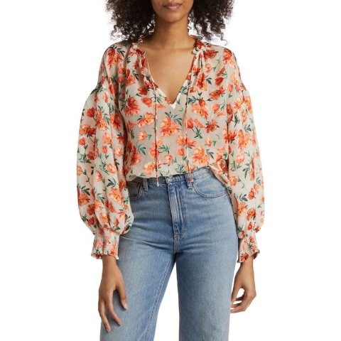 Alice + OliviaJulius Floral Silk-Blend Blouse