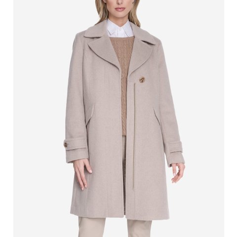 Wool Pleated Coat Women