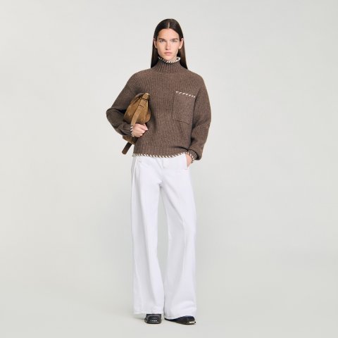 SandroOversized Turtleneck Sweater