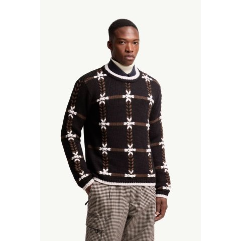 MonclerEmbroidered Wool Blend Sweater