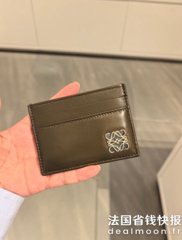 Loewe小精致的卡包！相似款卡包 牛皮 灰褐色