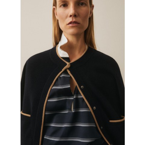 VinceRugby Stripe Silk Satin Shirt