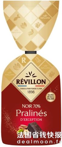 REVILLON含榛子&山核桃碎&开心果碎Révillon 70%黑巧 340g