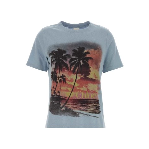 ChloeCotton T-shirt Light Blue