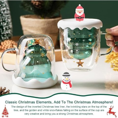 Susse Weihnachtsbaum双层玻璃杯 300ml 2只装