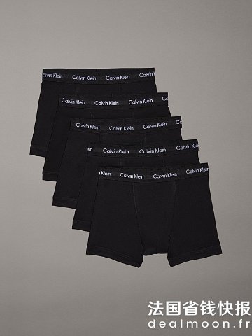 Calvin Klein男士棉质弹力内裤 5条装
