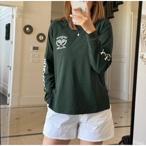 Lululemon显白 夏天也可以穿Tennis Club 长袖T恤 拼接款