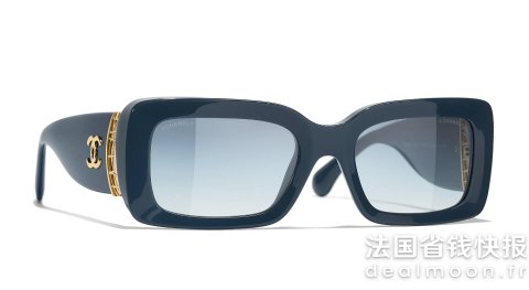 ChanelRectangle 太阳镜 黑色